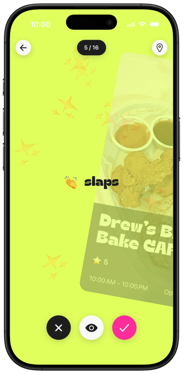 Swipe for places screen 2